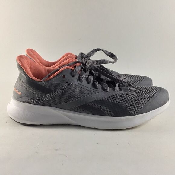 Reebok speed racer 2 womens running shoes lace up sneakers gray white size 6.5 - Picture 1 of 8